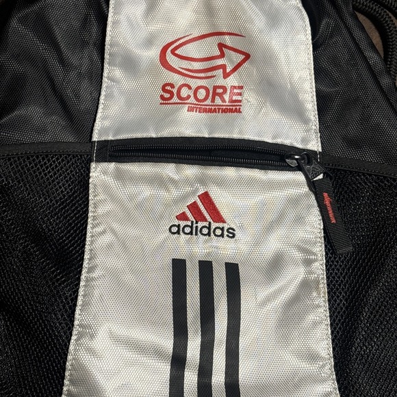 Adidas Drawstring Backpack Gym Sack SCORE International Soccer Sports Bag - Picture 2 of 7